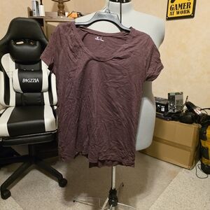 Susina Short Sleeve Tee in Dark Purple